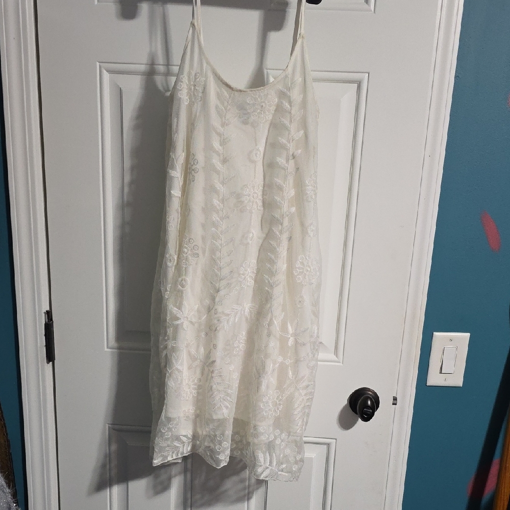 Rue21 Ivory Dress with Delicate Embroidery